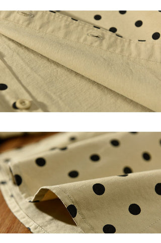 Chemise en pur coton à pois