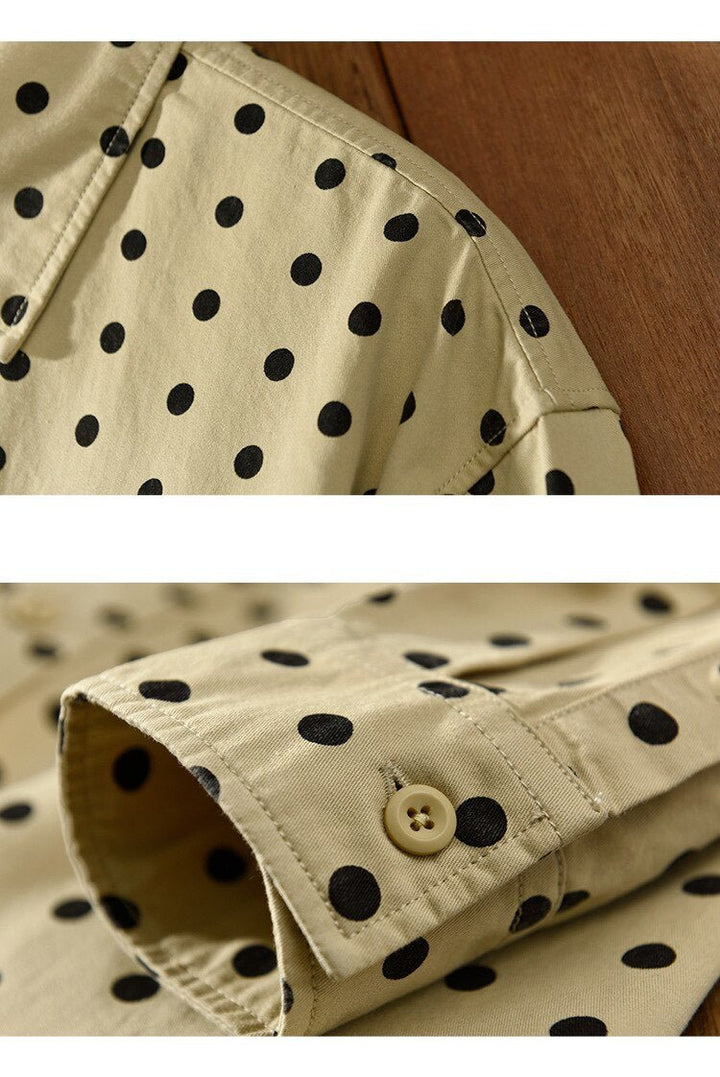 Chemise en pur coton à pois
