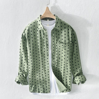 Chemise en pur coton à pois