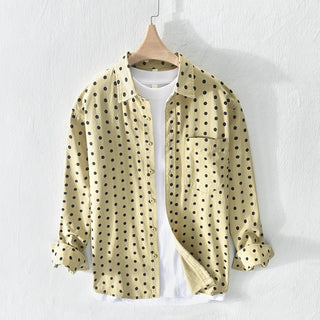 Chemise en pur coton à pois