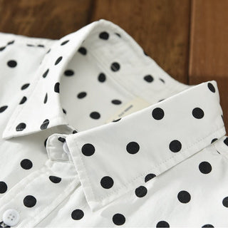 Chemise en pur coton à pois