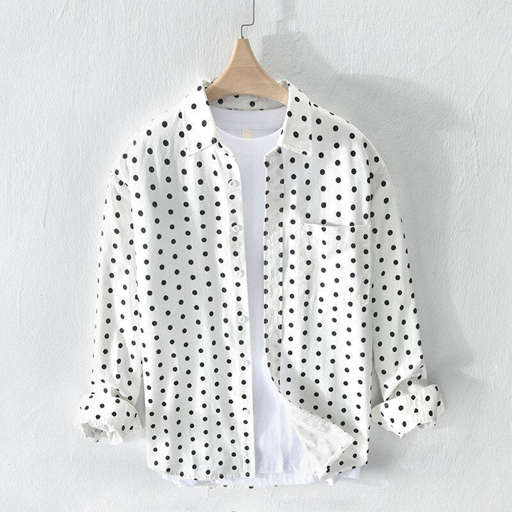 Chemise en pur coton à pois