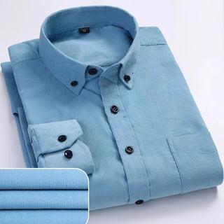 Chemise en velours côtelé coupe droite