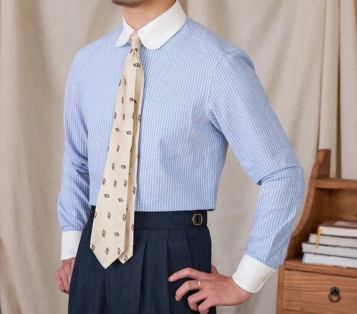 Chemise business rayée en coton