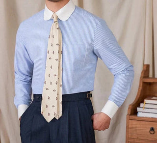 Chemise business rayée en coton