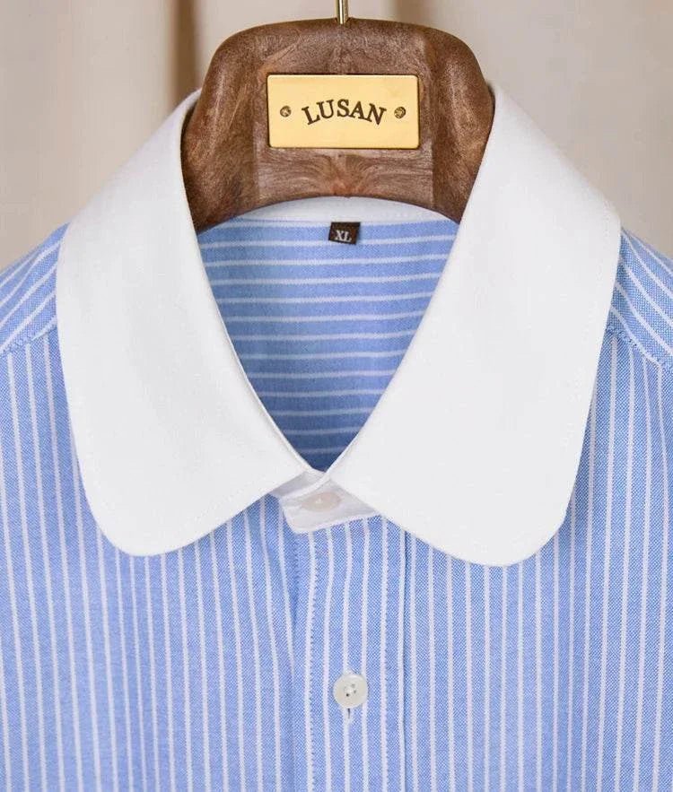 Chemise business rayée en coton
