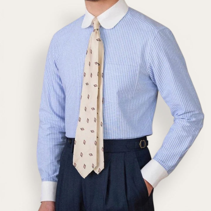Chemise business rayée en coton