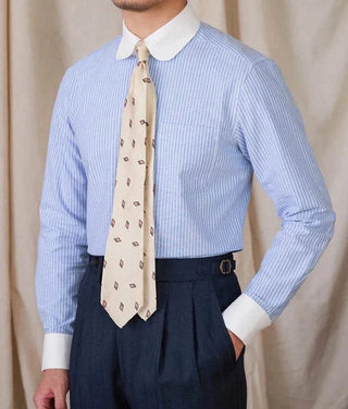 Chemise business rayée en coton