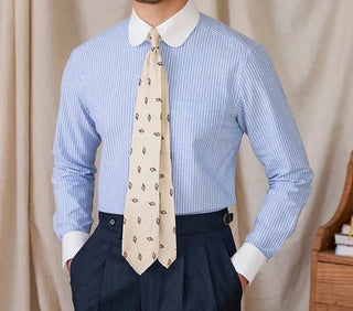 Chemise business rayée en coton