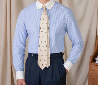 Chemise business rayée en coton