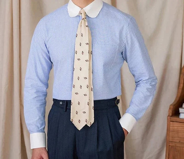 Chemise business rayée en coton