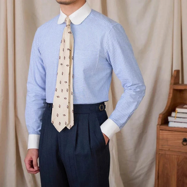 Chemise business rayée en coton