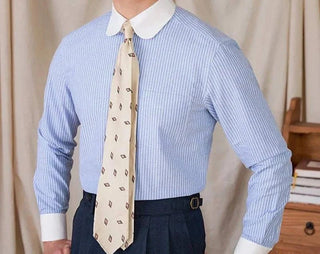 Chemise business rayée en coton