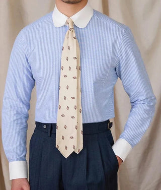 Chemise business rayée en coton