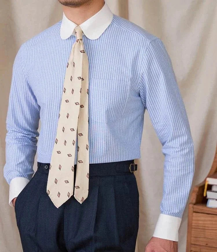 Chemise business rayée en coton