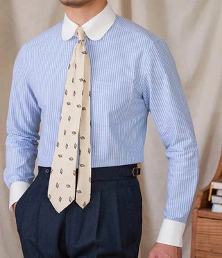 Chemise business rayée en coton