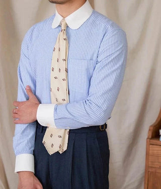 Chemise business rayée en coton