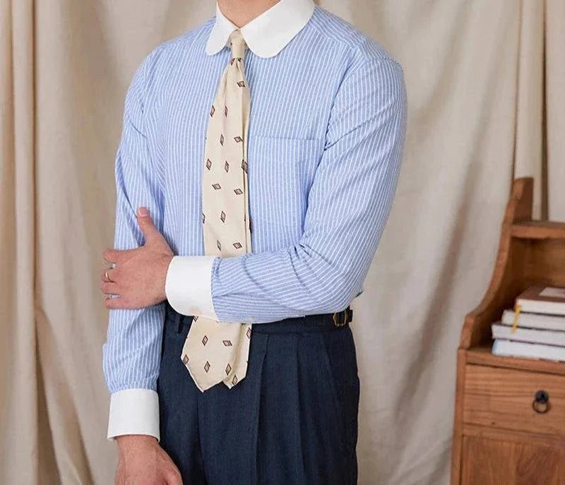 Chemise business rayée en coton