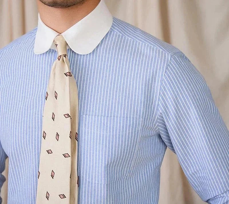 Chemise business rayée en coton
