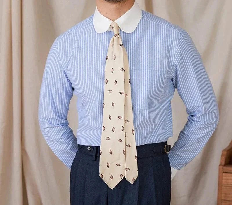 Chemise business rayée en coton