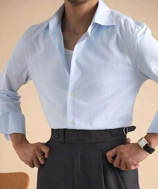 Chemise business unie en coton