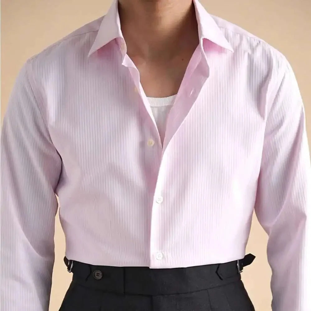Chemise business unie en coton