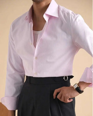 Chemise business unie en coton