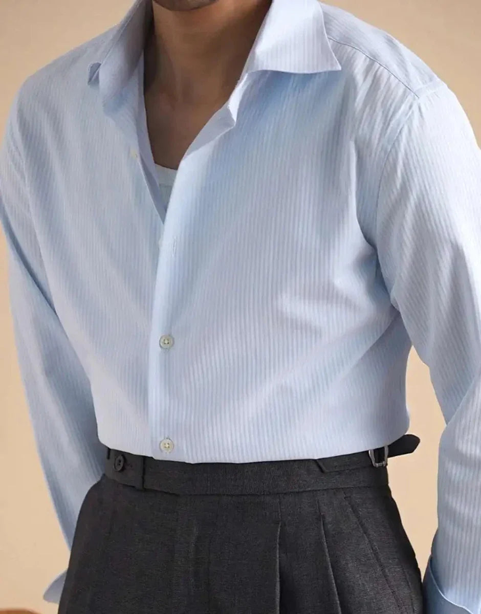 Chemise business unie en coton