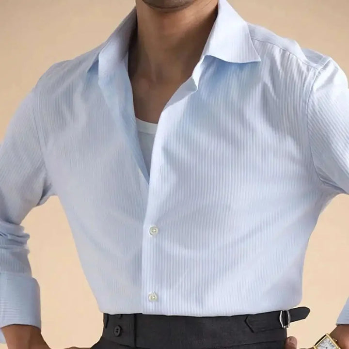 Chemise business unie en coton