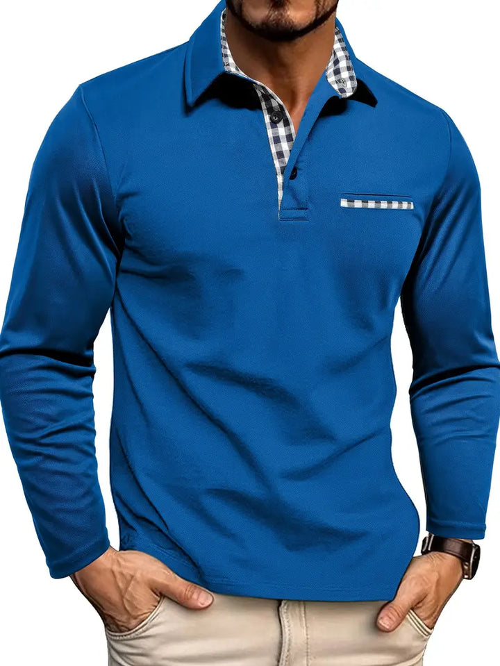 Polo Homme à Manches Longues – Élégance, Confort et Style Assuré
