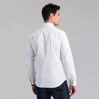 Chemise business décontractée en coton à manches longues