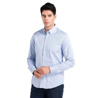 Chemise business décontractée en coton à manches longues