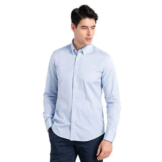 Chemise business décontractée en coton à manches longues