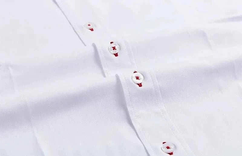 Chemise business décontractée en coton à manches longues