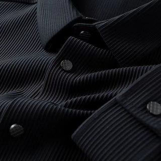 Chemise business décontractée à manches longues et col rabattu