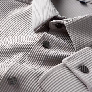Chemise business décontractée à manches longues et col rabattu