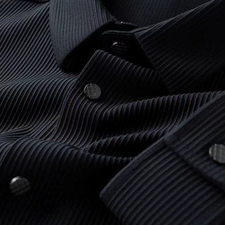 Chemise business décontractée à manches longues et col rabattu