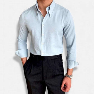 Chemise business à col et manches longues