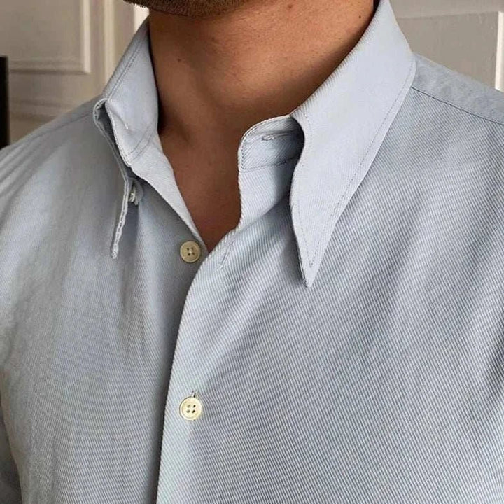 Chemise business à col et manches longues