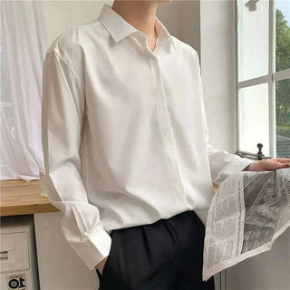 Chemise business coupe ample à manches longues