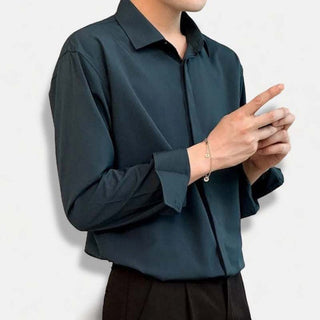 Chemise business coupe ample à manches longues