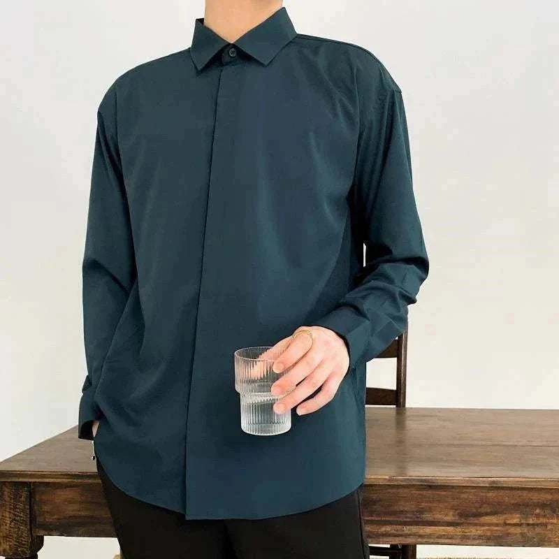 Chemise business coupe ample à manches longues