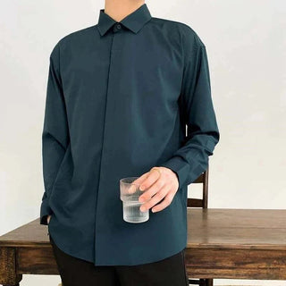 Chemise business coupe ample à manches longues