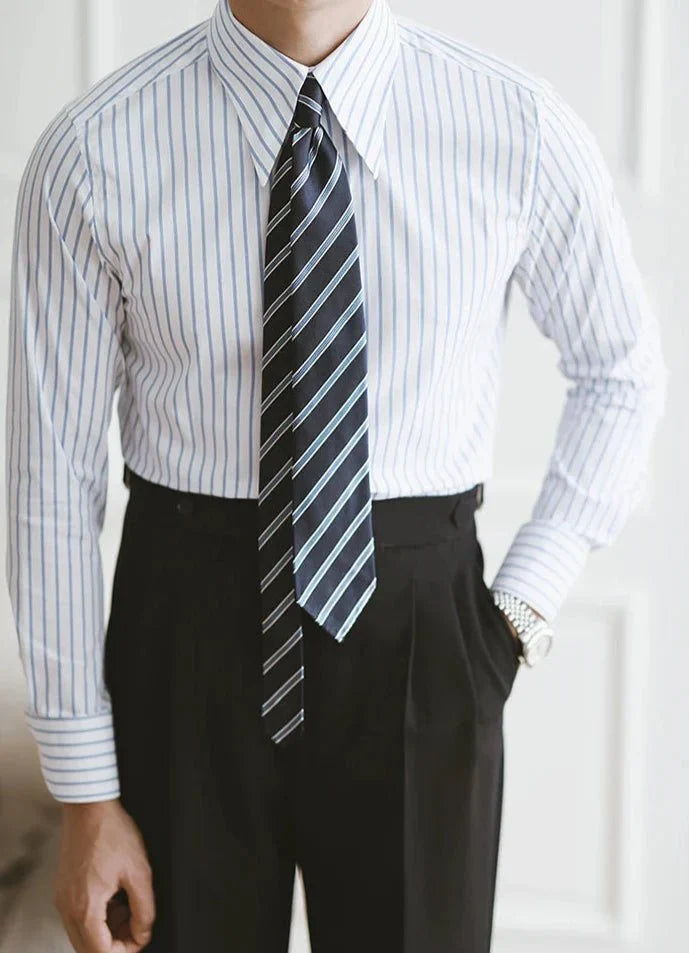 Chemise italienne business slim fit à rayures