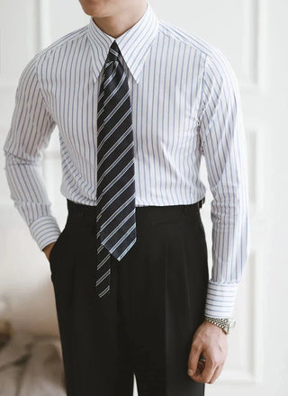 Chemise italienne business slim fit à rayures