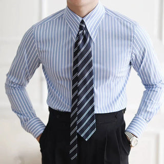 Chemise italienne business slim fit à rayures
