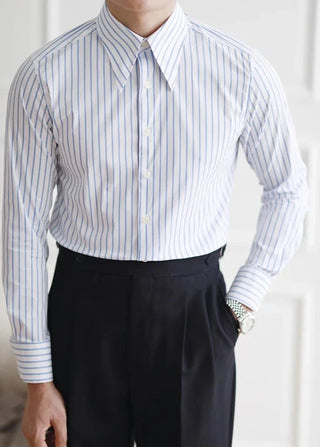 Chemise italienne business slim fit à rayures