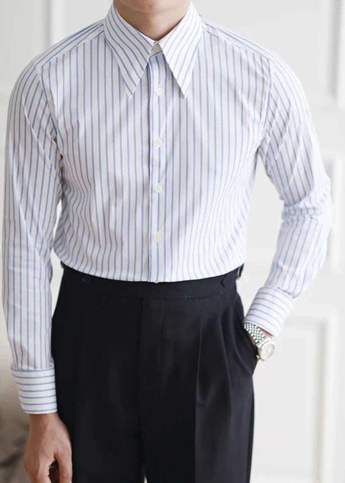 Chemise italienne business slim fit à rayures