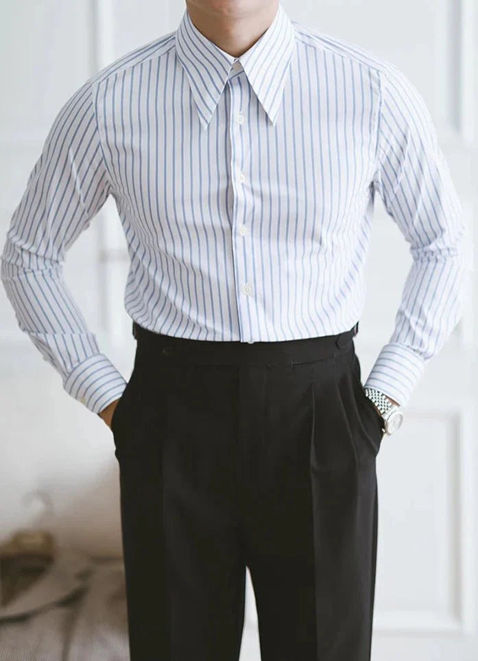 Chemise italienne business slim fit à rayures