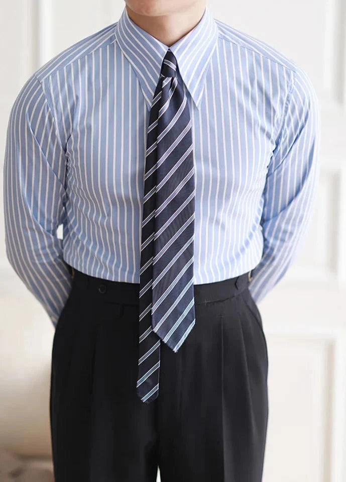 Chemise italienne business slim fit à rayures